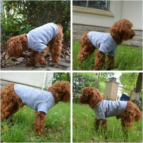 Lovelonglong 2019 Pet Clothing Dog Costumes Basic Blank T-Shirt for Medium Large Dogs, Gray XXXL