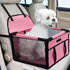 PetsHome Dog Car Seat, Upgrade Foldable Booster Seat with 12 PVC Tubes, Waterproof for Small to Medium Dogs (Pure Pink)