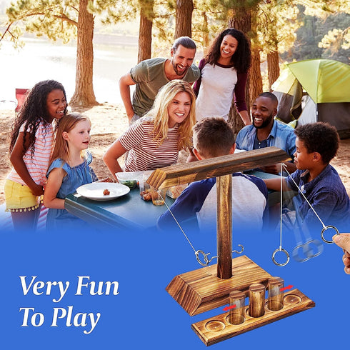 15.7" 13" DreamToyz Ring Toss Games for Adults, Yard Games, Patio Decor, Outdoor Indoor Games, Wooden Hook and Ring