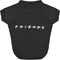 Iconic Logo Dog T-Shirt in Black, Soft Lightweight Pull-Over for Medium Dogs, Size Medium (M)