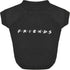 Iconic Logo Dog T-Shirt in Black, Soft Lightweight Pull-Over for Medium Dogs, Size Medium (M)