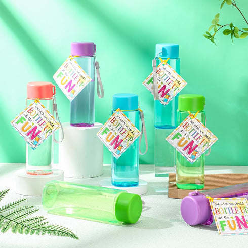 Sunnychicc 24 Pack 500 ml Summer Water Bottles for Students Portable Sports Water Bottle Kids Student Gifts from