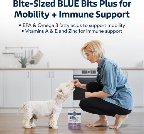 Immune 9.5-oz. Blue Buffalo Blue Bits Plus Mobility and Support Daily Benefit Dog Treats, Soft & Chewy Beef Morsels