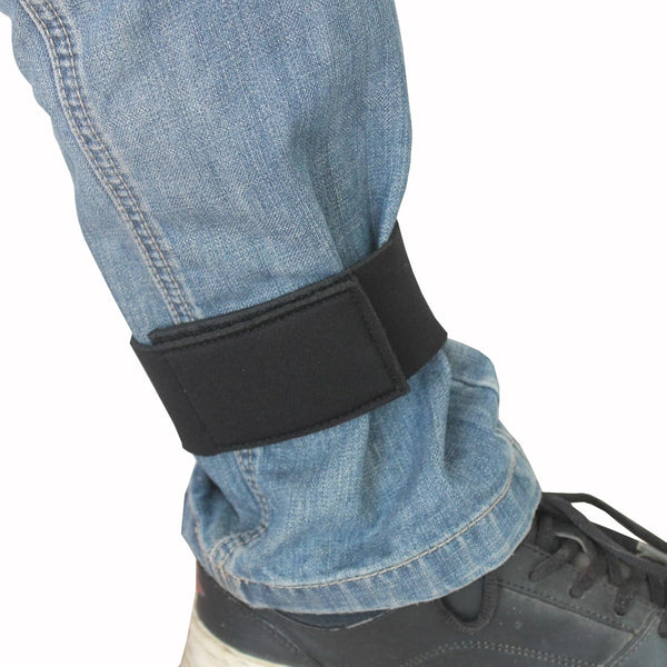 YYST 2 Pcs Neoprene Ankle Pant Garters for Waders, Fly Fishing, Riding, Black