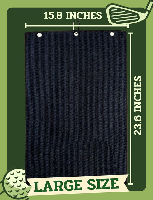 Monogrammed Golf Towels Gift - 16”x 24” Microfiber for Golf Bags, Men Women, National Golf Day, Birthday, Christmas,