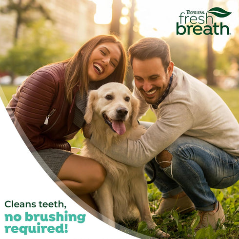 4oz. TropiClean Fresh Breath Dog Toothpaste for Teeth Cleaning, Breath Freshener, Easy Plaque & Tartar Remover Gel, No