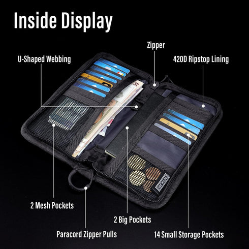8G TACTICAL GEEK Block D EDC Multi-Purpose Pouch, Molle EDC Gadget Bag, Nylon Utility Wallet, Multi-Functional Molle