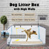 Bencacawinstyle S-23.6''Lx23.6''Wx12''H) Dog Litter Box with High Walls,Pee Pad Holder Tray for Indoor Dog Potty,No