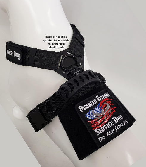 ActiveDogs No-Pull Service Dog Adjustable Strap Harness, XL Girth 29"-44" with Quick Release Buckle