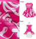 Fitwarm Bunny Dog Dress, Eggstra Cute Easter Outfit, Holiday Dog Clothes for Small Dogs Girl, Hot Pink, Small