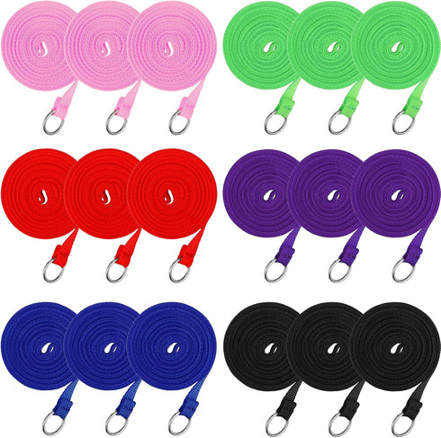 18 Pieces Dog Leash Slip Leads with O-Ring, 6 Feet for Small Medium Large Dogs – Grooming Shelter Rescues Walking