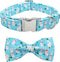 Lionet Paws Easter Dog Collar with Bowtie, Adjustable Comfortable Gift for Dogs, L, Neck 16-24 in