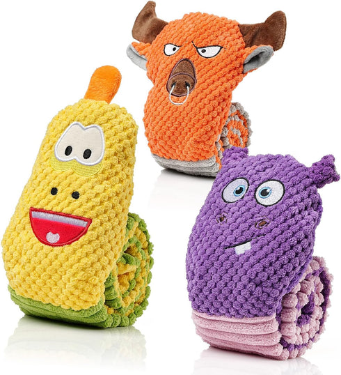 Sedioso Dog Toy Pack for Large Dogs, (3-Pack) Stuffless Squeaky Dog Toys for Aggressive Chewers