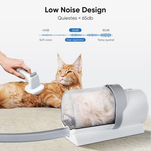 5-in-1 2.5L 3 5 Trimmer NEWBULIG Pet Grooming Vacuum Kit, Dust Cup, Suction Modes and Groomer Tools, Dog Clippers