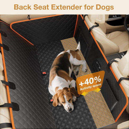 52 24.4in, 330 lbs, Pecute Dog Car Seat Cover for Back Seat, Back Seat Extender for Dogs * Foldable in The Car, Hard
