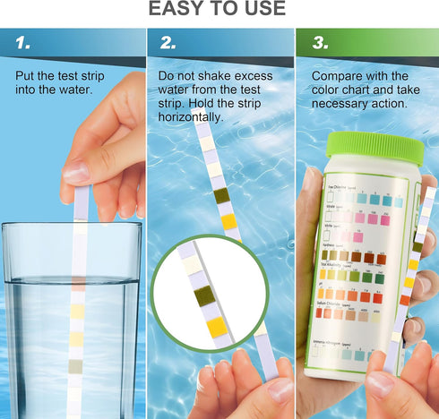8-in-1 Aquarium Test Kit for Fish Tanks - Quick & Accurate Water Testing Strips for Aquariums & Ponds