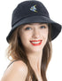 ZLYC Unisex Fashion Embroidered Bucket Hat Summer Fisherman Cap for Men Women Teens