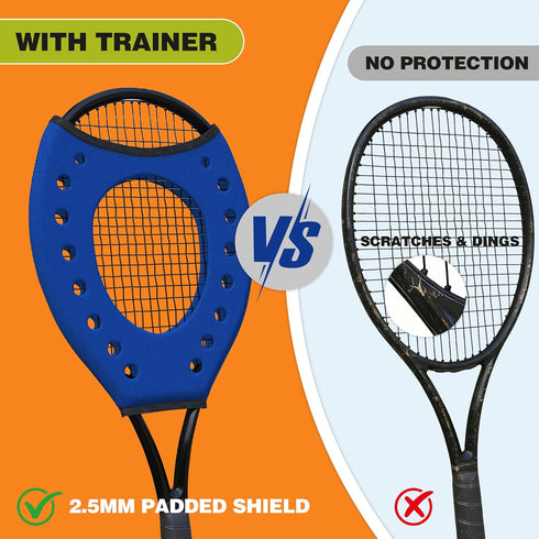 Set 2 MR Sweet Spot Trainer, Tennis Racket Sweet Spot Trainer Protection Cover, Tennis Pointer Swing Training Aid