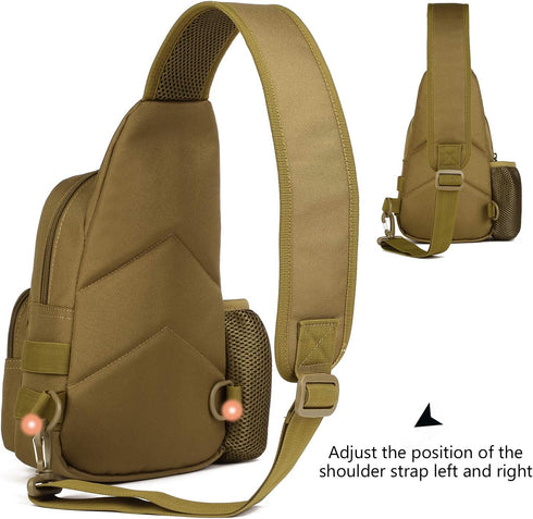 Pack Backpack Daypack Protector Plus Tactical Sling Bag Military MOLLE Crossbody Chest Shoulder with Water Bottle