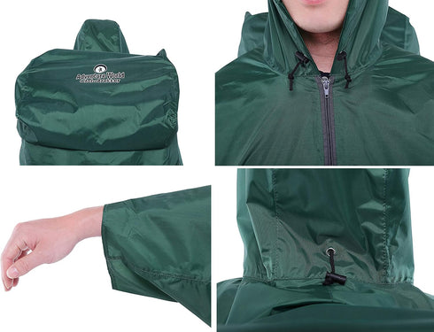 Globotrekker Lightweight Poncho Backpack (Multiple Color Options Available)