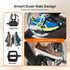 9/16'' 500lb Bike Pedals with Toe Cages for Regular or Clipless Shoes, Spindle, Compatible with Mountain Road Bikes