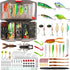 GOTOUR Fishing Lures Accessories Kit with Tackle Box, Fishing Hooks Minnow Crankbait Frog Popper Lure Worm Fishing