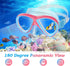 5-15, 4 1 Set Set Snorkeling Gear for Kids Ages in Mask Fins Snorkel with HD Tempered Glass Panoramic View Anti-Fog