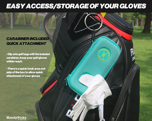 Handy Picks Performance Golf Glove Case | Holder That Keeps Gloves Neat & Dry with Air Flow