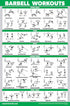 QUICKFIT 3 Pack Workout Charts, Dumbbell Workouts, Bodyweight Exercises, Barbell Routine Posters, Laminated, 18" x 24"