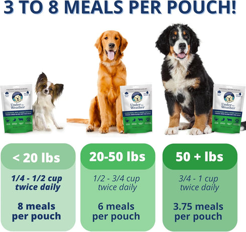 Under the Weather Bland Diet for Dogs, Easy to Digest Natural Freeze Dried 100% Human Grade Meats, 6oz Pack