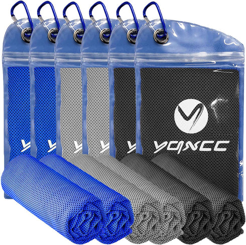 YQXCC Cooling Towels | 6 Pack 40"x12" | Cool Cold for Neck