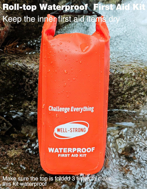Waterproof First Aid Kit Roll Top Emergency Kit for Fishing, Kayaking, Boating, Camping