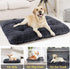 JOEJOY Large Dog Bed Crate Pad, Deluxe Plush Washable Soft Kennel Pad, Anti-Slip Sleeping Mat for Extra Large Medium