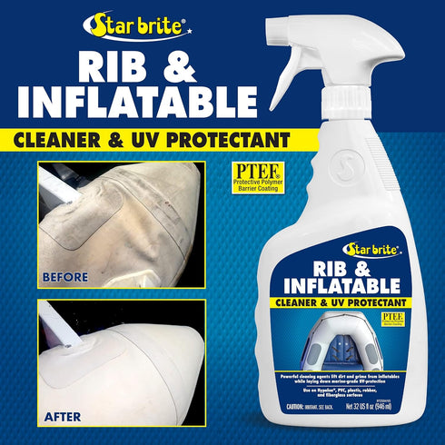 32 OZ (097232) STAR BRITE Rib & Inflatable Boat Cleaner & UV Protectant Spray - Lift Dirt, Grime & Restore Color While