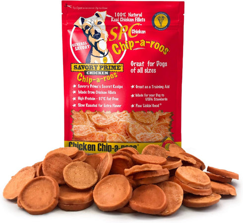 Savory Prime Dog Treat, Chicken Chip-A-Roos, 8-Ounce