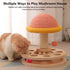 2 Cat Scratching Post with Hanging Ball,Cat Turntable Ball Toy,Cat Mushroom Sisal Scratcher,Kitten Layer Wooden Track