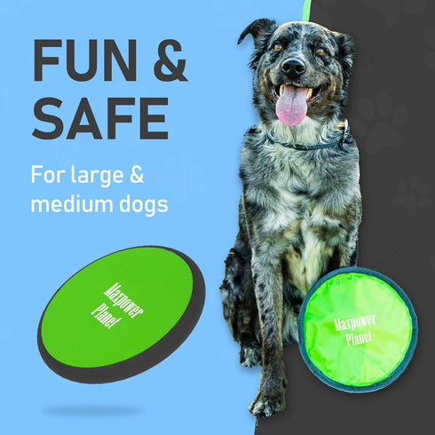 Maxpower Planet Dog Frisbee X2 Pack - Soft Catch Floating Frisbee for Dogs, Lightweight 10-inch Flying Disc for All