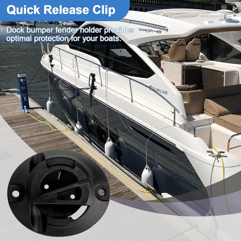 No-Knot Fender Cleat for Boat Gunnel Tracks, Fits 1/4" Rope, Use on Most Gunnel Track Systems