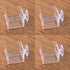 Crapelles 4 Pcs Mini Insect Water Dish, Transparent Plastic Small Reptile Feeding Feeder for Crickets and Worms