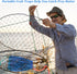 Xaajooio 6 Pcs Blue Crab Trap Bait Bags with Rubber Lockers Small Crab Snare Portable Mesh Fish Trap for Crawfish