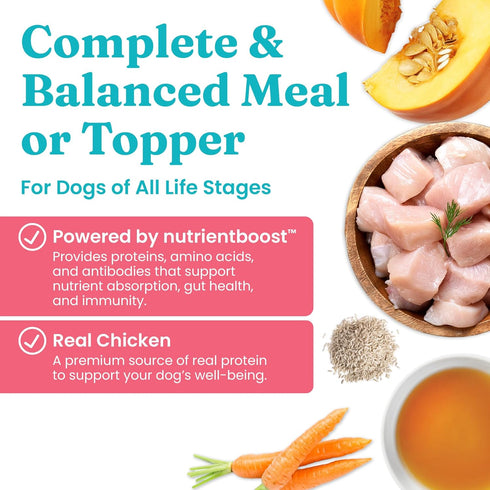 Solid Gold Homestyle Meals Healthy Dog Food Topper, Soft Dog Food with Real Chicken, 9 oz, 6 ct