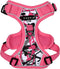 Puppia Abstract Dog Harness H, Adjustable Neck and Chest, Reflective Paint Pattern, Front and Back D-Ring for Small and