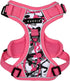 Puppia Abstract Dog Harness H, Adjustable Neck and Chest, Reflective Paint Pattern, Front and Back D-Ring for Small and