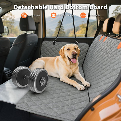 3 400lbs, HOTEAGLE Dog Car Seat Cover with Separate Hard Bottom Plates, Ideal for Car/SUV/Small Trucks, Car Seat Covers