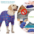 LovinPet Large Dog Pajamas, Navy Rocket and Spaceship Print, Lightweight Stretchy Knit Onesies for Dogs