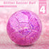 Size 4 Glitter Pink Soccer Ball for Kids Aged 4-12, Outdoor Sports Training Ball for Recreation and Birthday