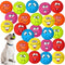 Jenaai 24 Pieces Funny Face Squeaky Dog Toys, Latex Soft Emoticon Balls for Small Medium Dogs