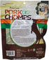 Pork Chomps Pressed Pork Skin Dog Chews, 2.5-inch Rings, Real Chicken, 8 Count