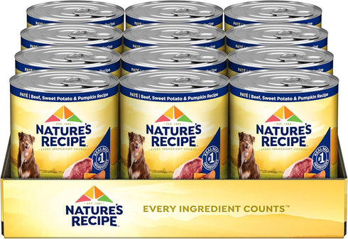 Natures Recipe Grain Free Wet Dog Food Beef, Sweet Potato, and Pumpkin