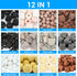 Segarty Filter Media, 12 in 1 Bio Media for Aquarium Sump Filter, Ceramic Rings Activated Carbon Bio Balls for Koi Fish
